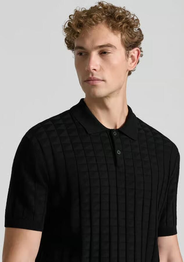 Armani Exchange Regular Fit poloshirt van viscosemix model 'Maglia' - Foto 2