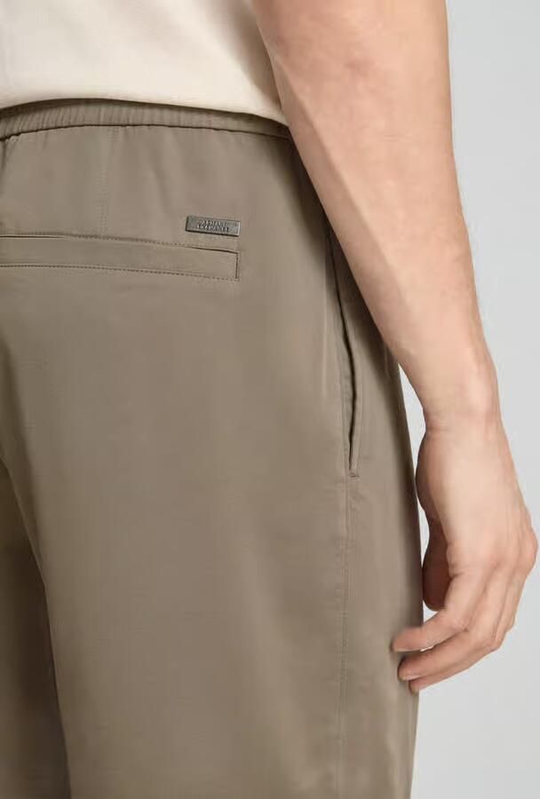 Armani Exchange regular fit stoffen broek van viscosemix met elastische band