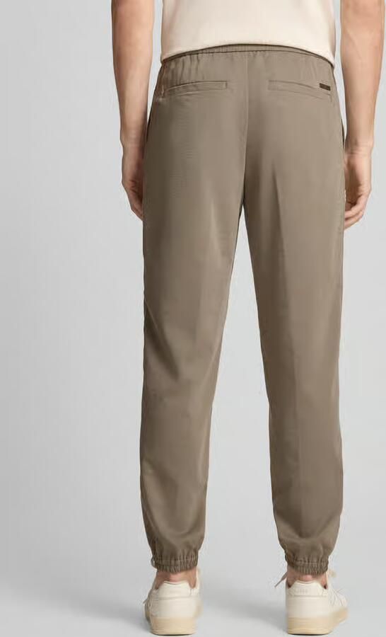Armani Exchange regular fit stoffen broek van viscosemix met elastische band - Foto 3