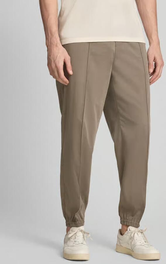 Armani Exchange regular fit stoffen broek van viscosemix met elastische band - Foto 2
