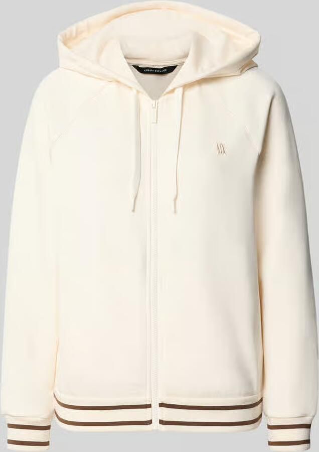 Armani Exchange regular fit sweatjack van viscosemix met gestikt logo - Foto 2