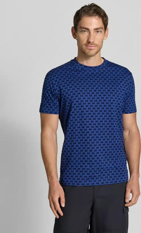 Armani Exchange Regular fit t-shirt met all-over print - Foto 3
