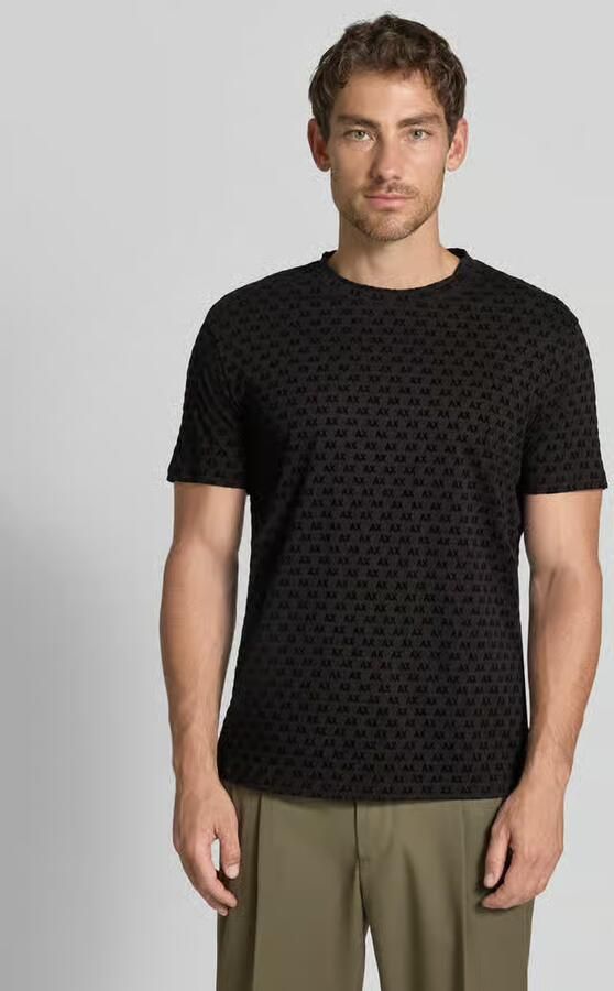 Armani Exchange Regular fit t-shirt met all-over print - Foto 4