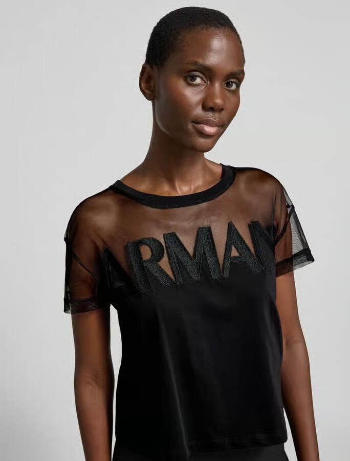 Armani Exchange regular fit T-shirt met gestikt logo
