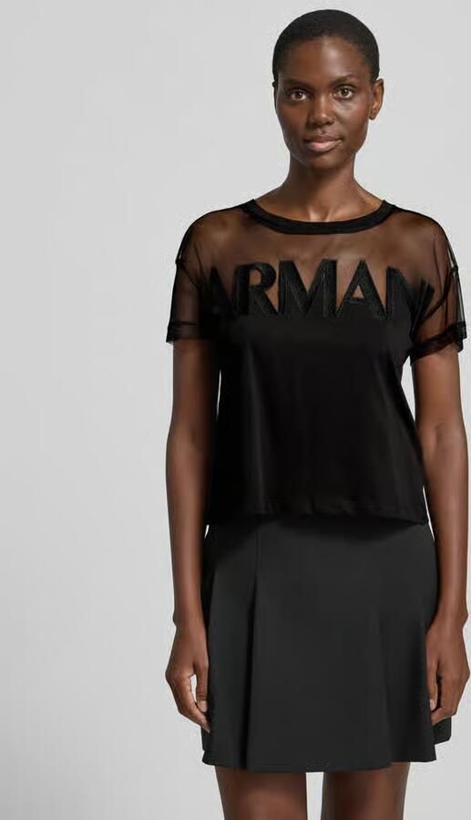 Armani Exchange regular fit T-shirt met gestikt logo - Foto 4