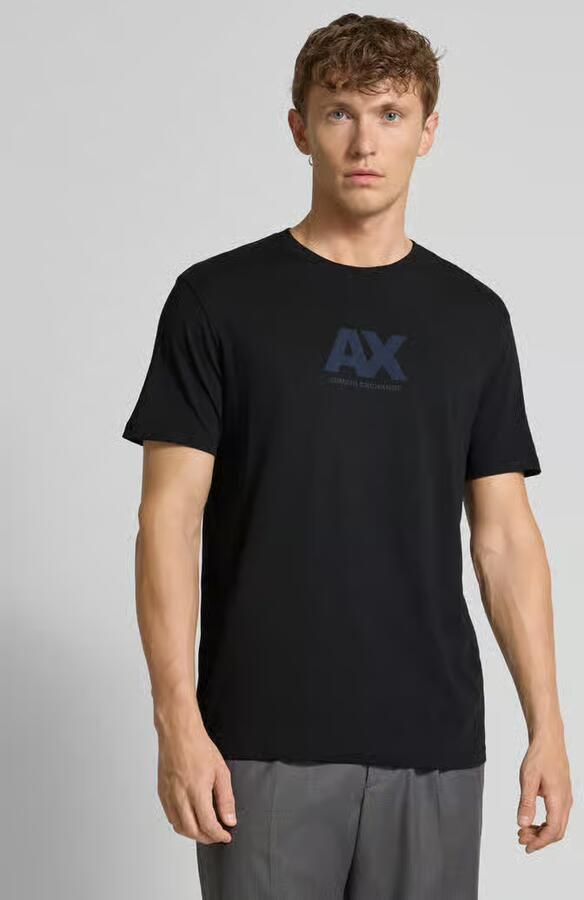 Armani Exchange Regular fit T-shirt van puur katoen met logoprint - Foto 2
