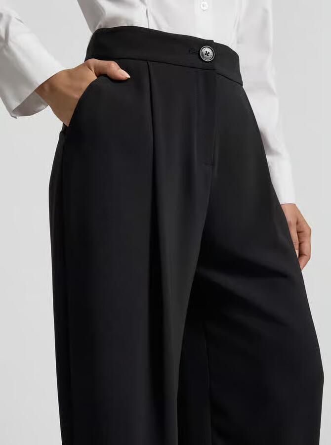 Armani Exchange Tapered fit bandplooibroek met steekzakken - Foto 2