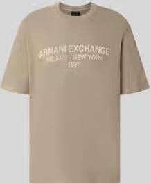 Armani Exchange Relaxed fit T-shirt van puur katoen met logoprint