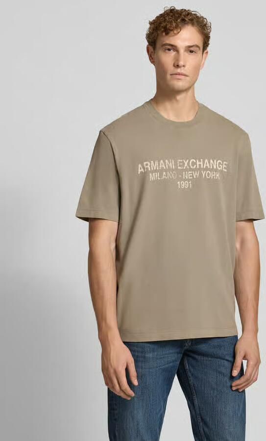 Armani Exchange Relaxed fit T-shirt van puur katoen met logoprint - Foto 3