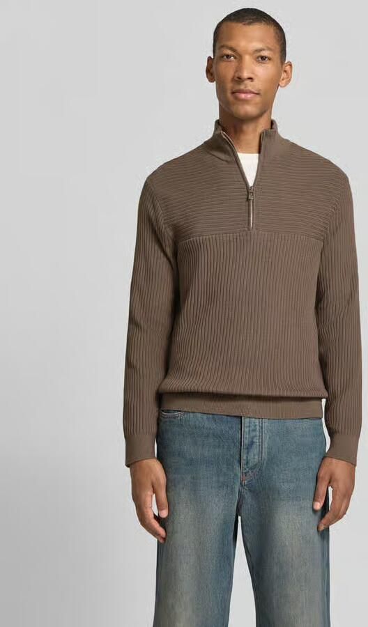 Armani Exchange schipperstrui met opstaande kraag en ritssluiting - Foto 3