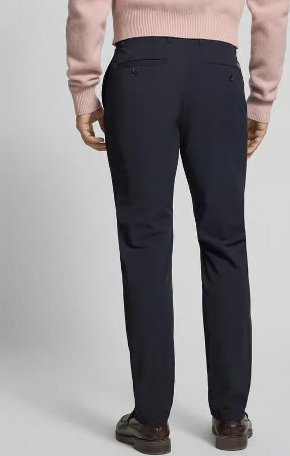Armani Exchange Blauwe effen broek met rits en knoopsluiting Blue Heren - Foto 2