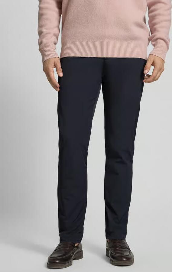 Armani Exchange Blauwe effen broek met rits en knoopsluiting Blue Heren - Foto 3