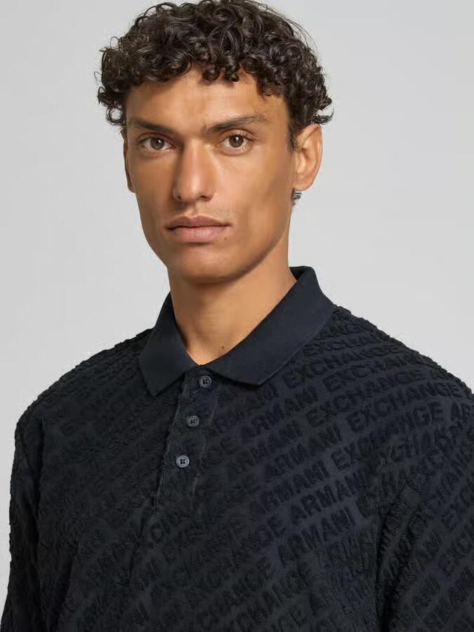 Armani Exchange slim fit poloshirt met logopatroon