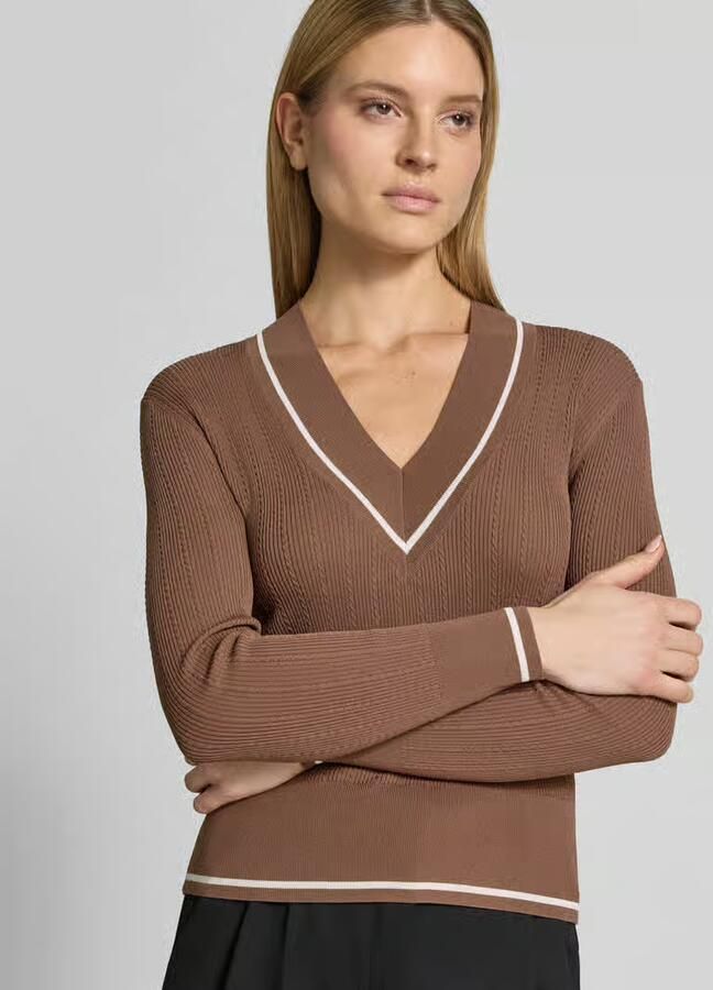 Armani Exchange slim fit pullover van viscosemix in tricotlook