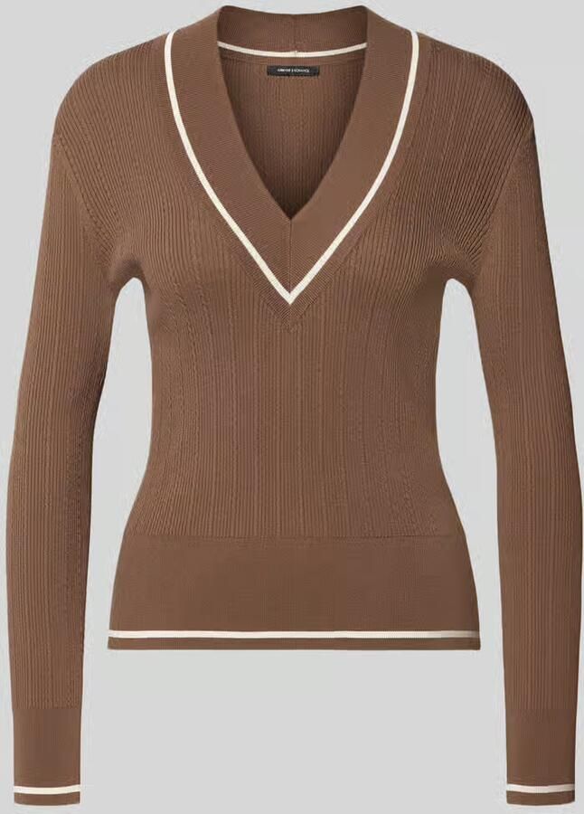 Armani Exchange slim fit pullover van viscosemix in tricotlook - Foto 2