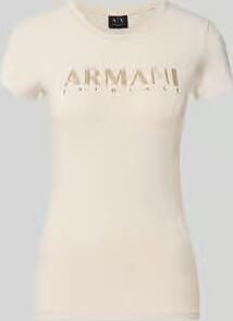 Armani Exchange slim fit T-shirt met labelprint
