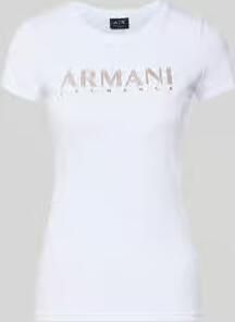 Armani Exchange slim fit T-shirt met labelprint