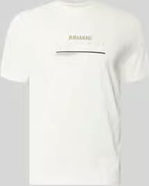 Armani Exchange Slim fit t-shirt van 100% katoen met logoprint