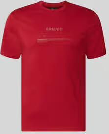 Armani Exchange Slim fit t-shirt van 100% katoen met logoprint