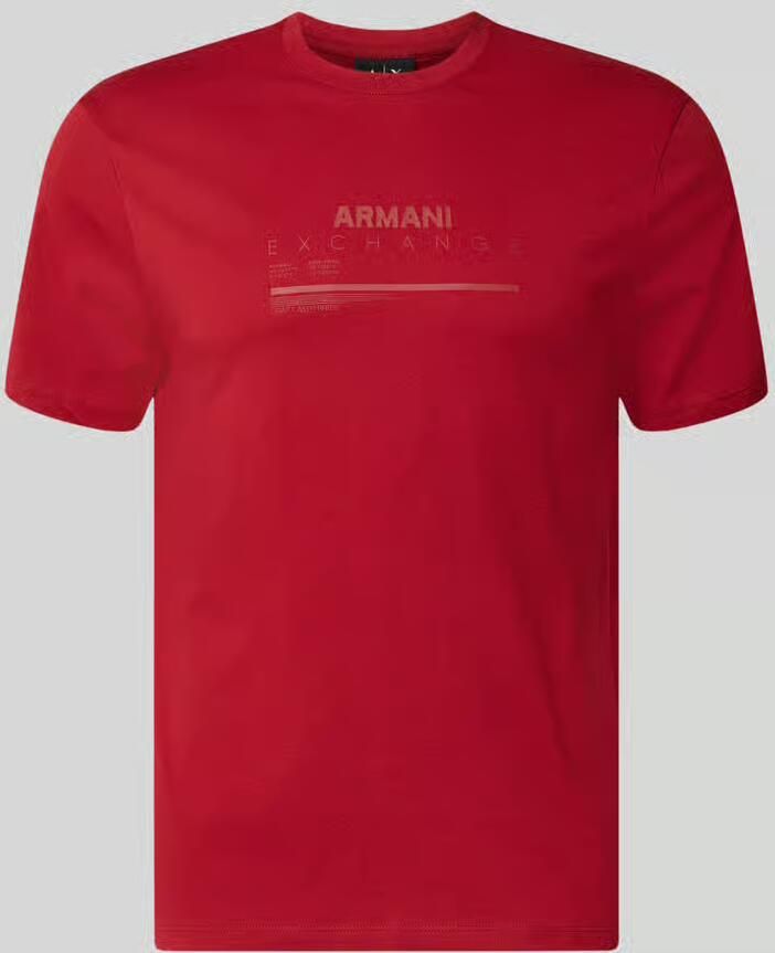 Armani Exchange Slim fit t-shirt van 100% katoen met logoprint - Foto 2