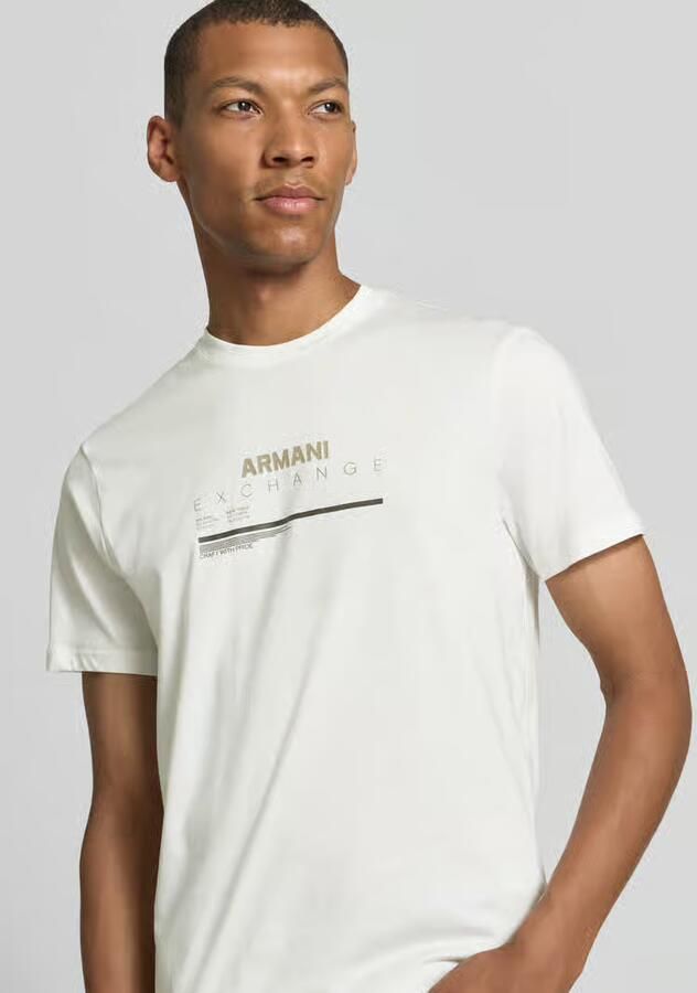 Armani Exchange Slim fit t-shirt van 100% katoen met logoprint - Foto 2