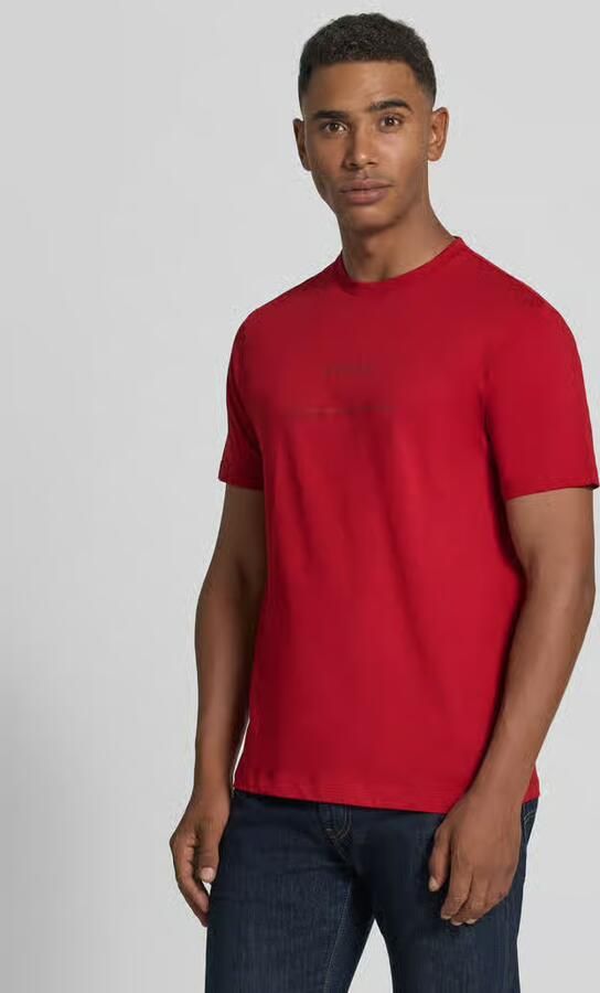 Armani Exchange Slim fit t-shirt van 100% katoen met logoprint - Foto 3
