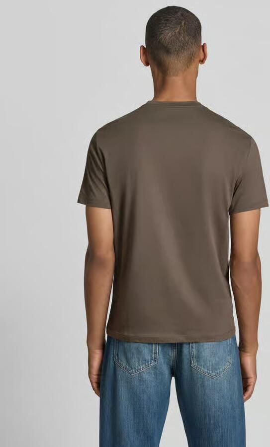 Armani Exchange Slim fit t-shirt van 100% katoen met logoprint