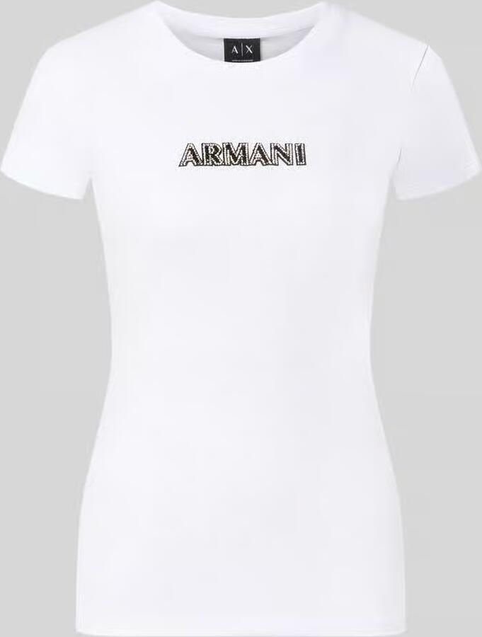 Armani Exchange Slim fit t-shirt van katoen