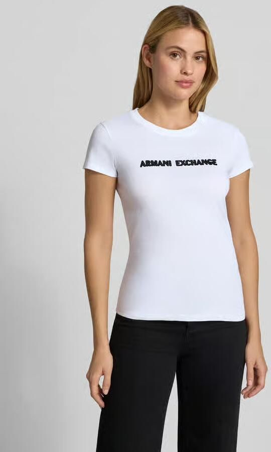 Armani Exchange Slim fit t-shirt van puur katoen - Foto 2