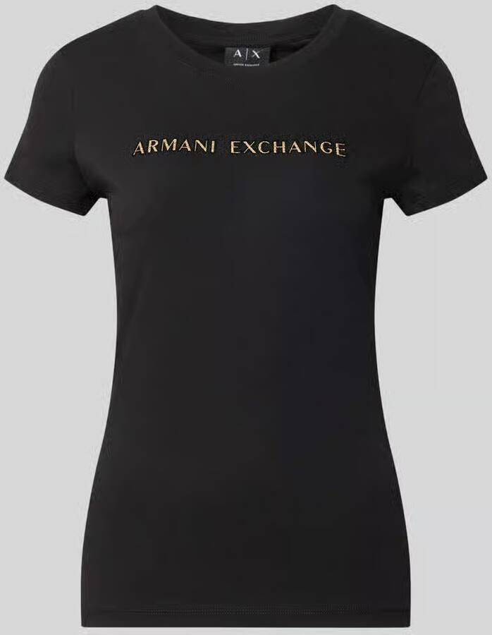 Armani Exchange Slim fit t-shirt van puur katoen