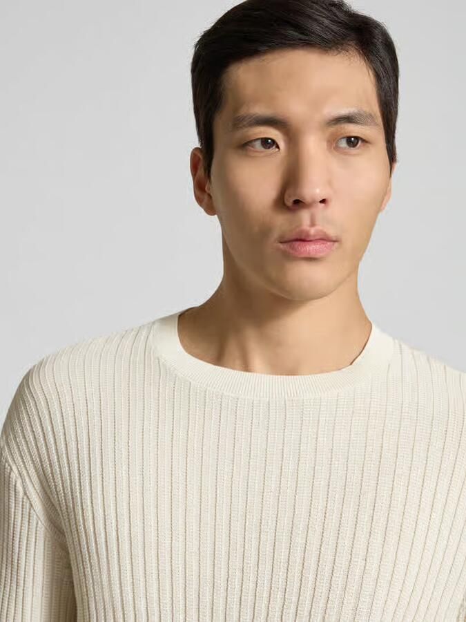 Armani Exchange Slim Fit trui met brei-look