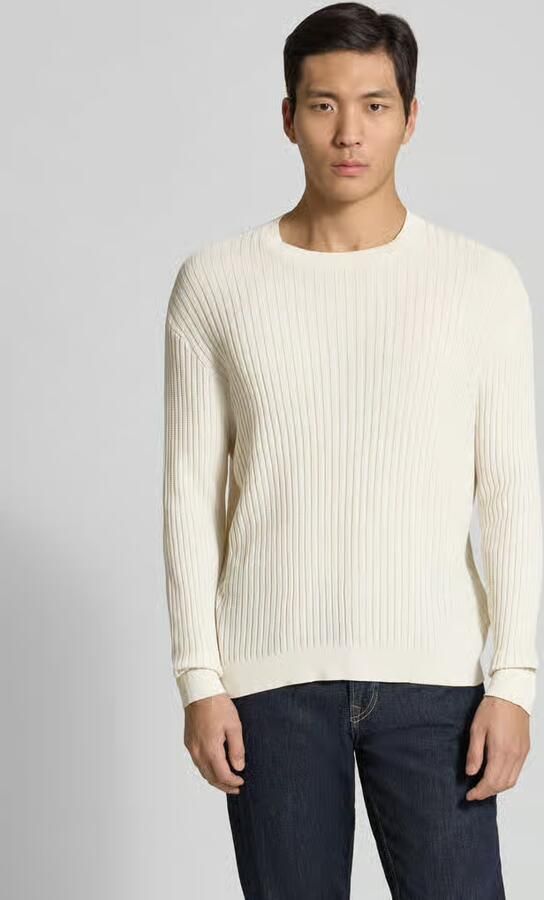 Armani Exchange Slim Fit trui met brei-look - Foto 4