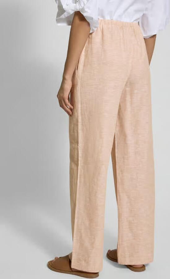 Armani Exchange Straight leg linnen broek met elastische band