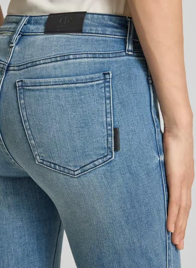 Armani Exchange Super skinny fit caprijeans met steekzakken