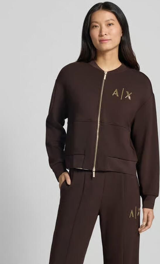 Armani Exchange Sweatjack met labelprint - Foto 2
