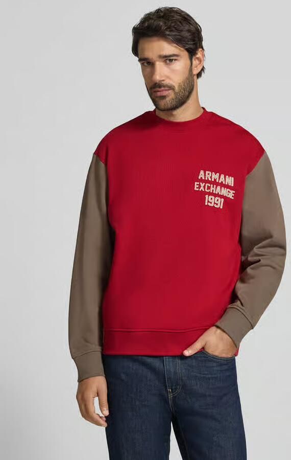 Armani Exchange Sweatshirt met label-stitching en ronde halsuitsnijding - Foto 2