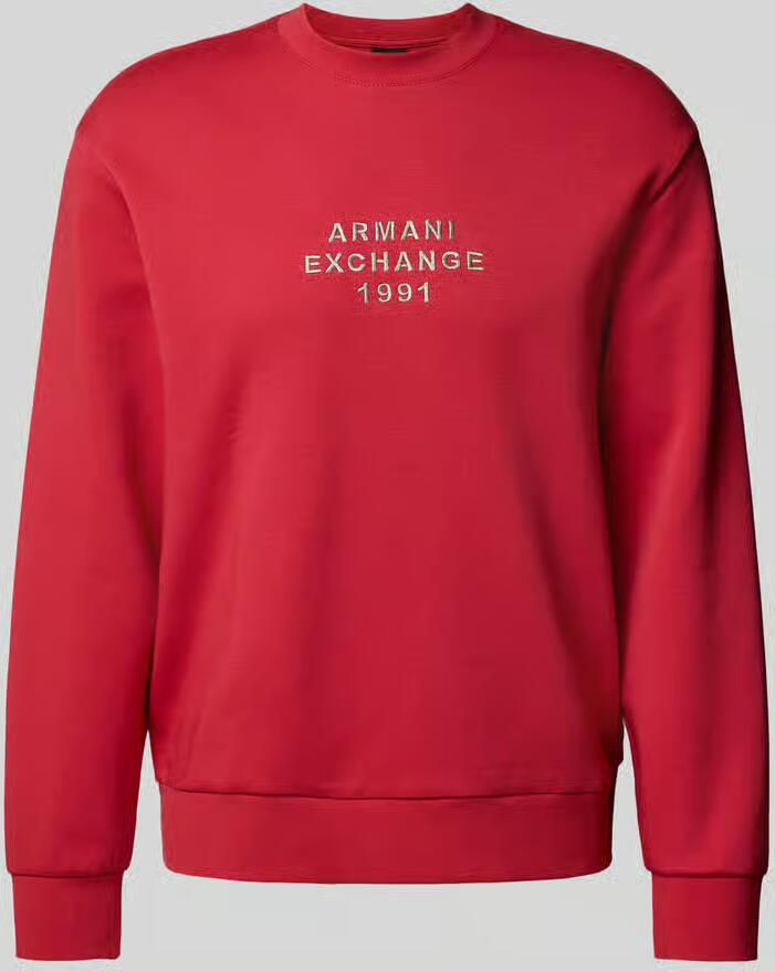 Armani Exchange Sweatshirt met labelstitching