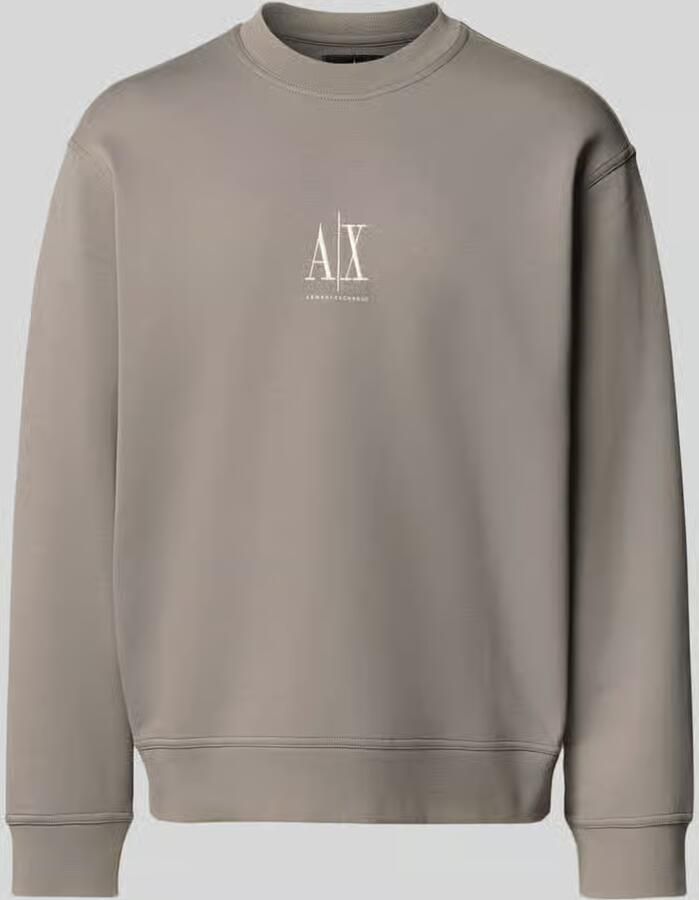 EAX Sweater Sweatshirt met geborduurd centraal logo