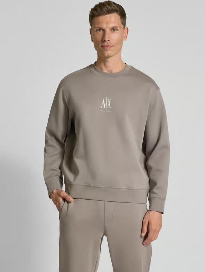 EAX Sweaters Sweatshirt met geborduurd centraal logo - Foto 3
