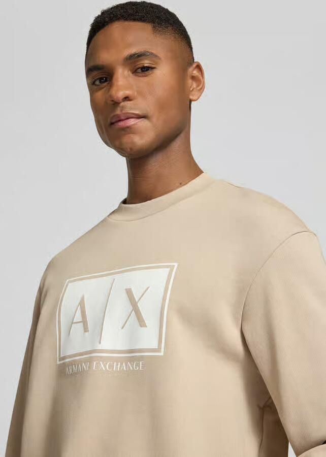 Armani Exchange Sweatshirt met logoprint en ronde hals