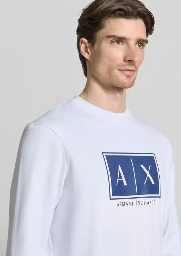 Armani Exchange Sweatshirt met logoprint en ronde hals