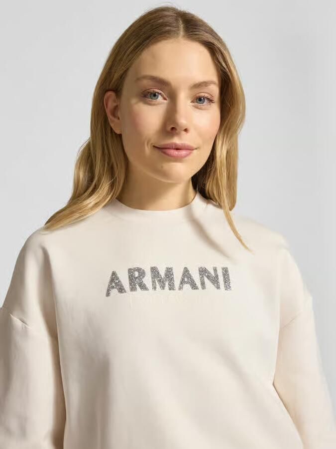 Armani Exchange Sweatshirt met logoprint en ronde hals