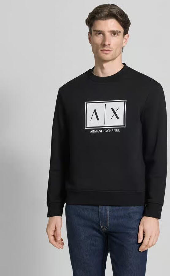 Armani Exchange Sweatshirt met logoprint en ronde hals - Foto 3