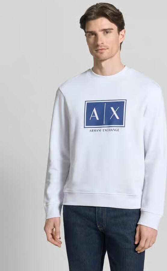 Armani Exchange Sweatshirt met logoprint en ronde hals - Foto 3