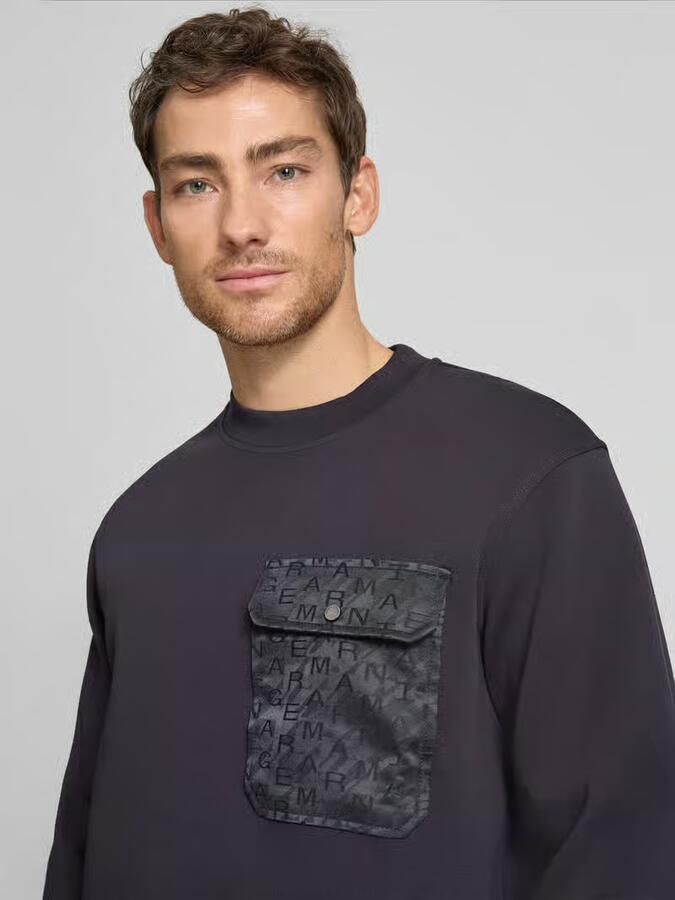 Armani Exchange sweatshirt met ronde hals en borstzak