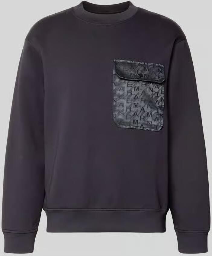 Armani Exchange sweatshirt met ronde hals en borstzak - Foto 2