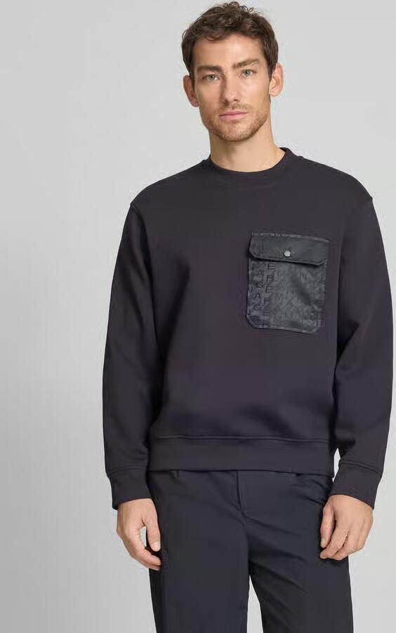 Armani Exchange sweatshirt met ronde hals en borstzak - Foto 3