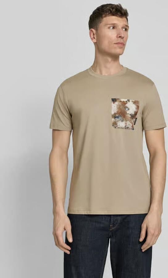 Armani Exchange t-shirt met borstzak - Foto 2