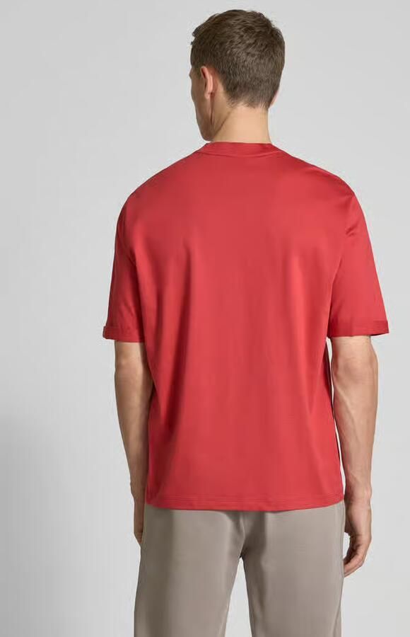 Armani Exchange T-shirt met geribde ronde hals