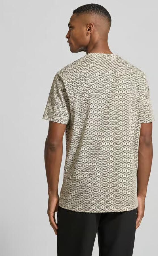 Armani Exchange T-shirt met geribde ronde hals
